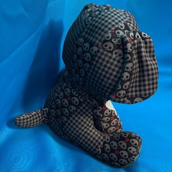 TOYNAMI RARE SKELANIMALS ~ DEAD IN PLAID DAX THE DOG PLUSH DOLL / STUFFED ANIMAL - Picture 11 of 16